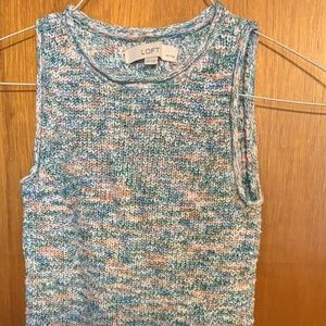 Loft multi-colored sweater vest